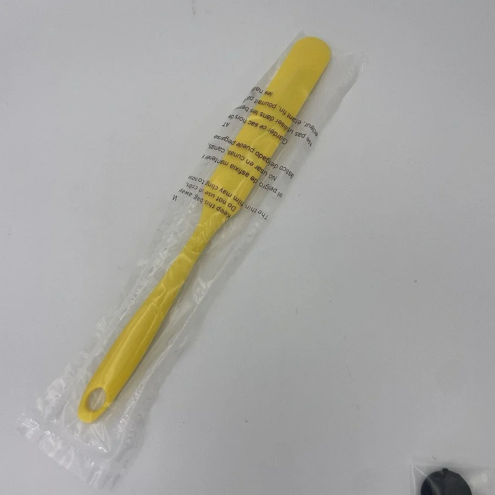 Yellow Silicone Spatula Cake Icing Frosting Spreader Kitchen Bowl Jar Scraper